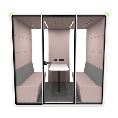 Modern Soundproof Booth with 4000K LED Light and STC30dB Acoustic Performance for Office Privacy