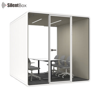 6 Person Capacity Adjustable Height Modular Silent Meeting Booth and Acoustic Phone Cabin