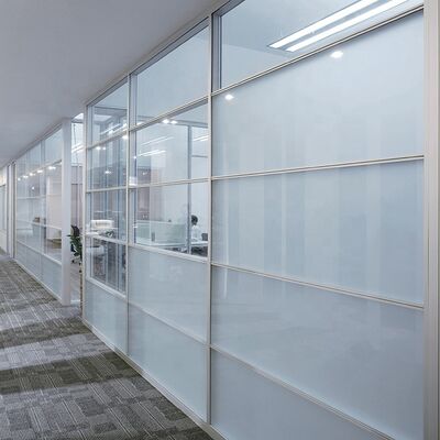 Aluminum Framing Demountable Modular Partition Wall System Glass Door Fixed Aluminum Partition Wall