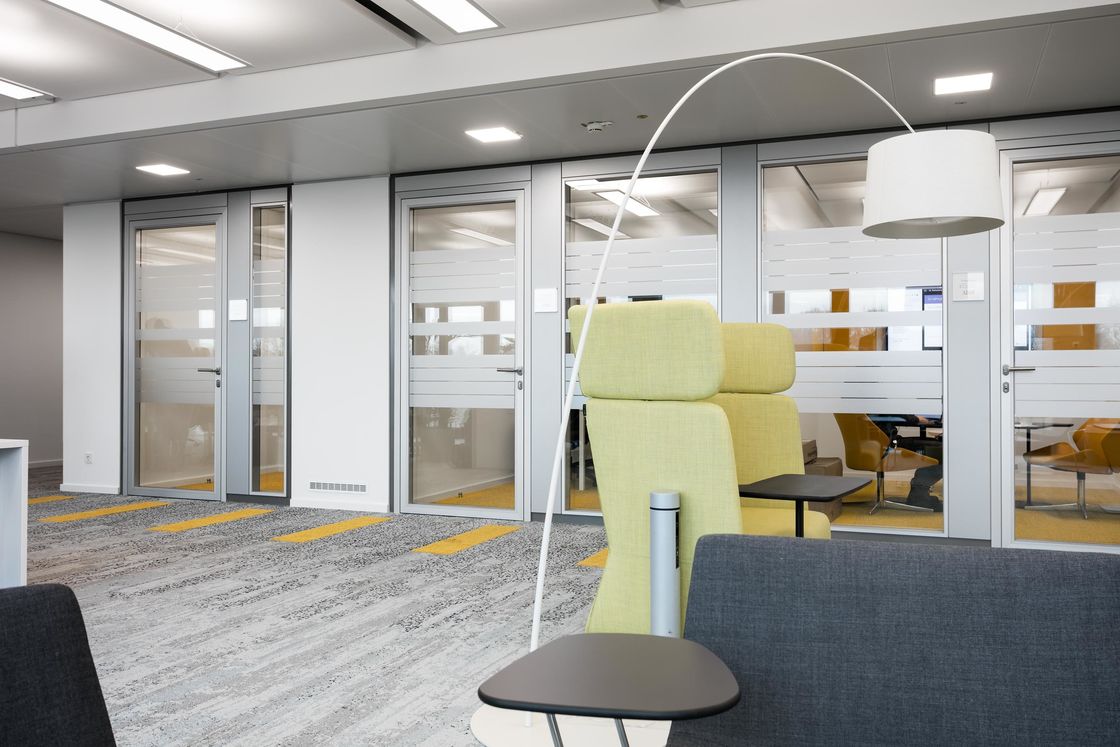 Aluminum Framed Glass Partition Wall - Customizable Office Divider